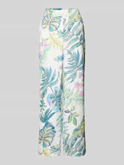 MORE & MORE Regular fit stoffen broek met all-over print