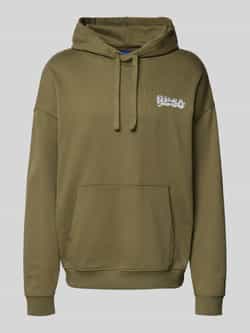 Hugo Blue Relaxed fit hoodie van puur katoen model 'NYROHOOD'