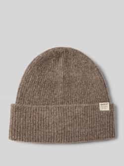 Barts Beanie met omslag en labeldetail model 'Willian'