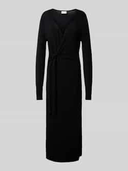Kaffe Feminine Gebreide Jurk met Gedrapeerde Details Black Dames