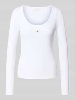 Calvin Klein Jeans Shirt met lange mouwen en labeldetail