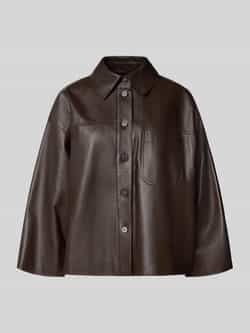 Weekend Max Mara Boxy fit leren jack van lamsnappa model 'STECCA'