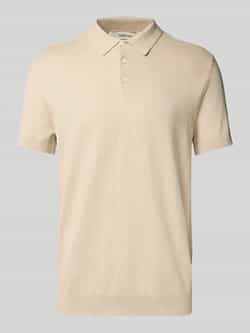 SELECTED HOMME Heren Polo's & T-shirts Slhberg Ss Knit Polo Noos Beige