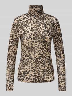 Marc Cain Shirt met lange mouwen en all-over dierenprint