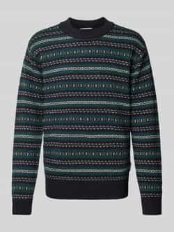 Casual friday Gebreide pullover met ribboorden model 'Klaes'
