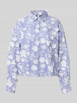 YAS Regular fit overhemdblouse met bloemeborduursels model 'MEMLY'