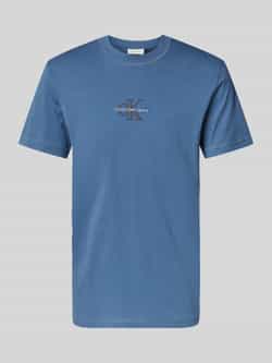 Calvin Klein Jeans T-shirt met ronde hals en labelstitching