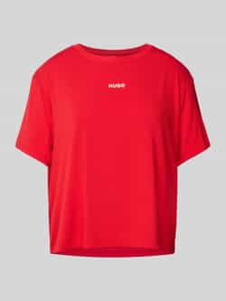 HUGO T-shirt met labelprint model 'Clelia'