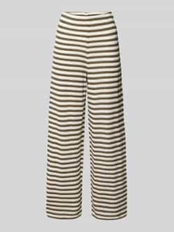 Tom Tailor Denim Gebreide wide leg broek van katoenmix