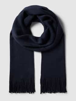 Christian Berg Men Sjaal in effen design met franjes