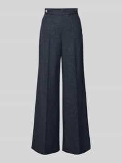 Boss Wide leg stoffen broek met persplooien model 'Tupita'