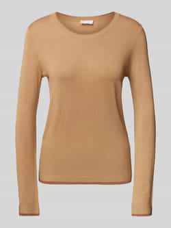 Liu Jo White Gebreide pullover met ribboorden