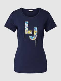 Liu Jo Logo en Strass T-shirt Blue Dames