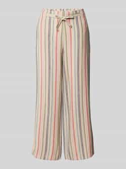 Christian Berg Woman Wide leg linnen culotte met strikceintuur