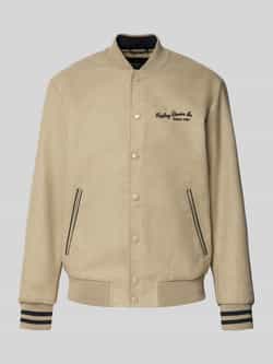 Replay Collegejack met opstaande kraag en labelstitching