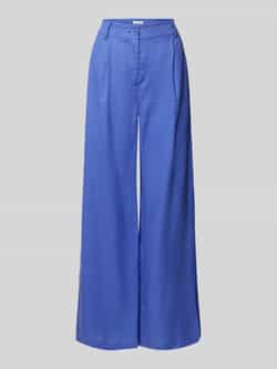 Christian Berg Woman Wide leg linnen broek met bandplooien