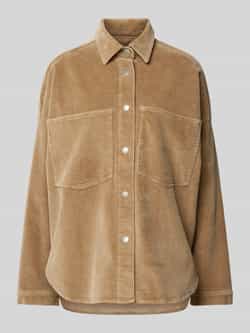 Jake*s Casual Regular fit corduroy overhemdblouse met borstzakken