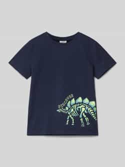 s.Oliver RED LABEL Regular fit T-shirt van zachte katoenmix met een siliconenprint