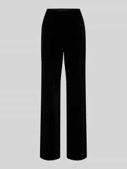 Christian Berg Woman Selection Flared fit stoffen broek van fluweel met siernaden