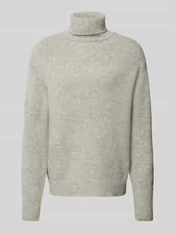 SELECTED HOMME Heren Truien & Vesten Slhcody Ls Knit Relaxed Roll Neck Grijs