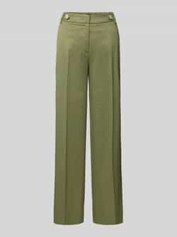 MORE & MORE Straight leg stoffen broek met structuurmotief