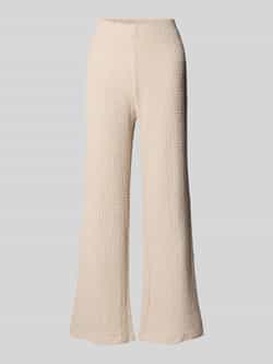 Christian Berg Woman Flared fit stoffen broek met structuurmotief