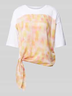 Armani Exchange T-shirt met geribde ronde hals
