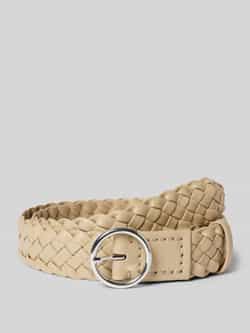Marc O'Polo Riem van leer in gevlochten look model 'MIJA'