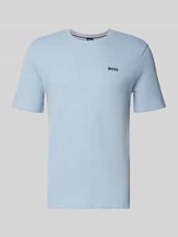 Boss Regular fit T-shirt met wafellook