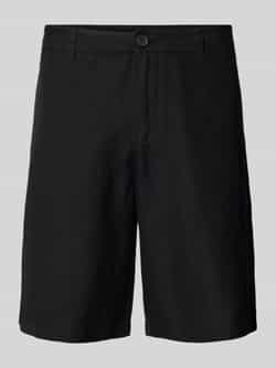 Armani Exchange Regular fit linnen bermuda met riemlussen