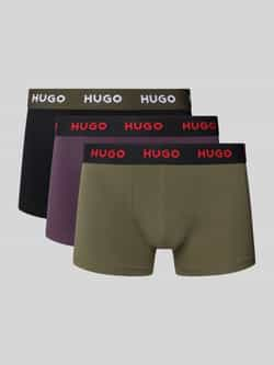 HUGO Boxershort met band met label in een set van 3 stuks