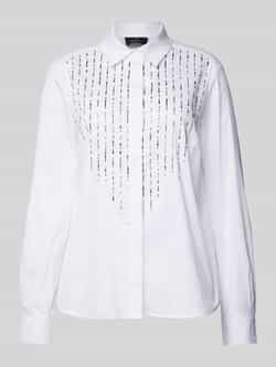 Monari Overhemdblouse met blinde knoopsluiting