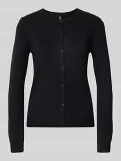 Pieces Slim fit gebreid jack van viscosemix model 'NORA'