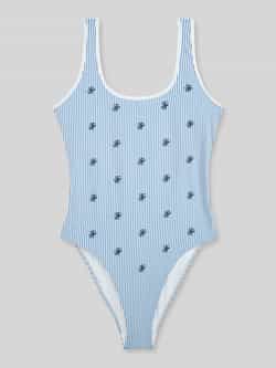 Badpak met logo-stitching Badpak met logo-stitching