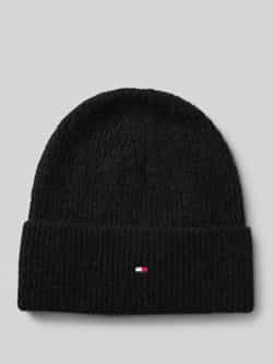 Tommy Hilfiger Gebreide muts met logodetail model 'ESSENTIAL FLAG FUZZY'