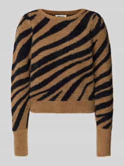Only Regular fit gebreide pullover met plooien bij de mouwaanzet model 'PIUMO'
