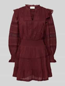 NEO NOIR Dames Jurken Aran S Voile Dress Bordeaux