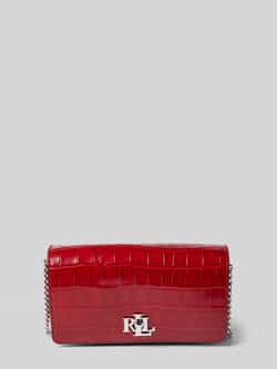 Lauren Ralph Lauren Leren schoudertas met labelapplicatie
