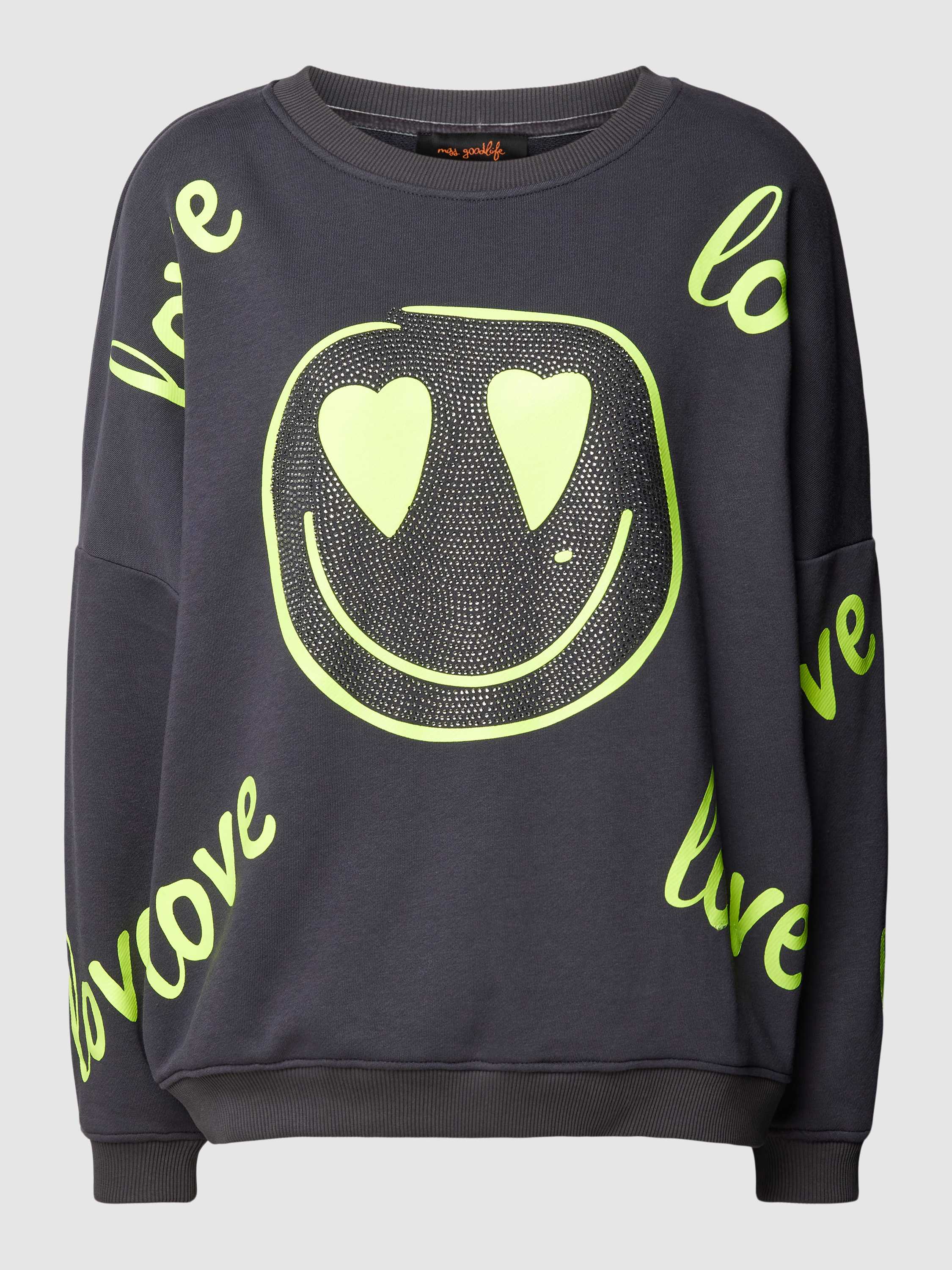 Miss goodlife Oversized sweatshirt met motiefprint model 'LOVE'