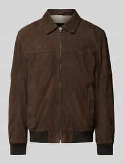 JOOP! Collection Leren blouson met deelbare ritssluiting model 'Laup'