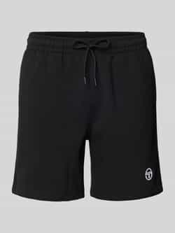 Sergio Tacchini Regular fit sweatshorts met logostitching model 'SIMBA'