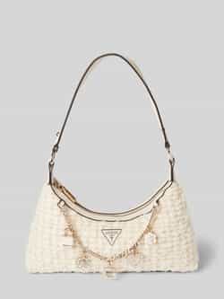 Guess Schoudertas in bouclélook met schakelkettingen model 'Everlee'