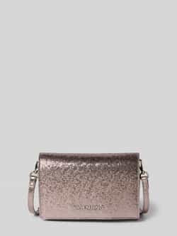 VALENTINO BAGS Glanzende handtas met labelapplicatie model 'EMBER'