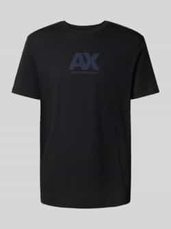 Armani Exchange Regular fit T-shirt van puur katoen met logoprint