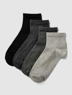 S.Oliver RED LABEL Sokken met labeldetail in een set van 4 paar model 'Quarter'
