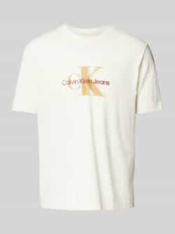 Calvin Klein Jeans T-shirt met labelprint en ronde hals