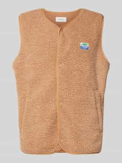American vintage Bodywarmer van teddybont met labelpatch model 'HOKTOWN'