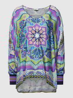 Milano italy Blouse van viscose met all-over motief
