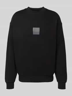 HUGO Sweatshirt met labelprint model 'Split '