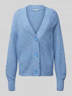 Tom Tailor Denim Regular fit gebreid jack van katoenmix met V-hals